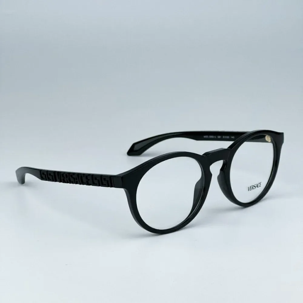 NEW Versace VE3355U GB1 Black Oval Unisex Eyeglasses VE 3355U